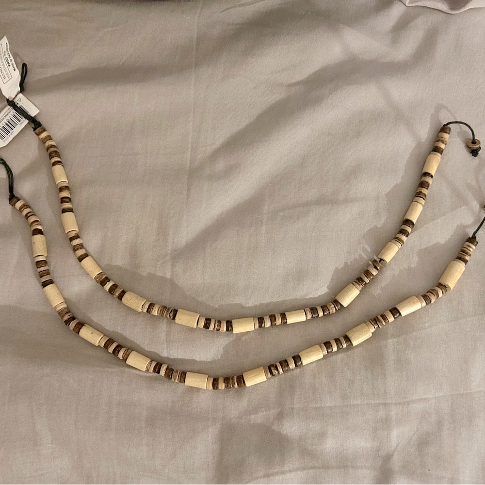 Hand Made wood beaded necklace “Unisex”